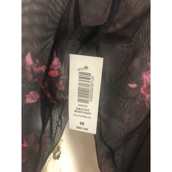 NWT Le Fou Wilfred Sz Medium Black Wilde Long Sleeve Hautot Bodysuit - Picture 8 of 8